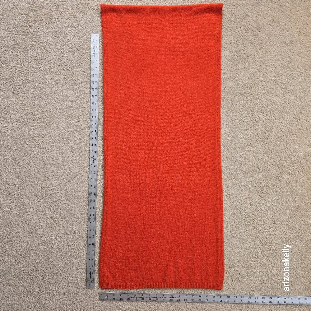 NWOT Club Monaco Cashmere Knit Scarf Orange Pumpkin